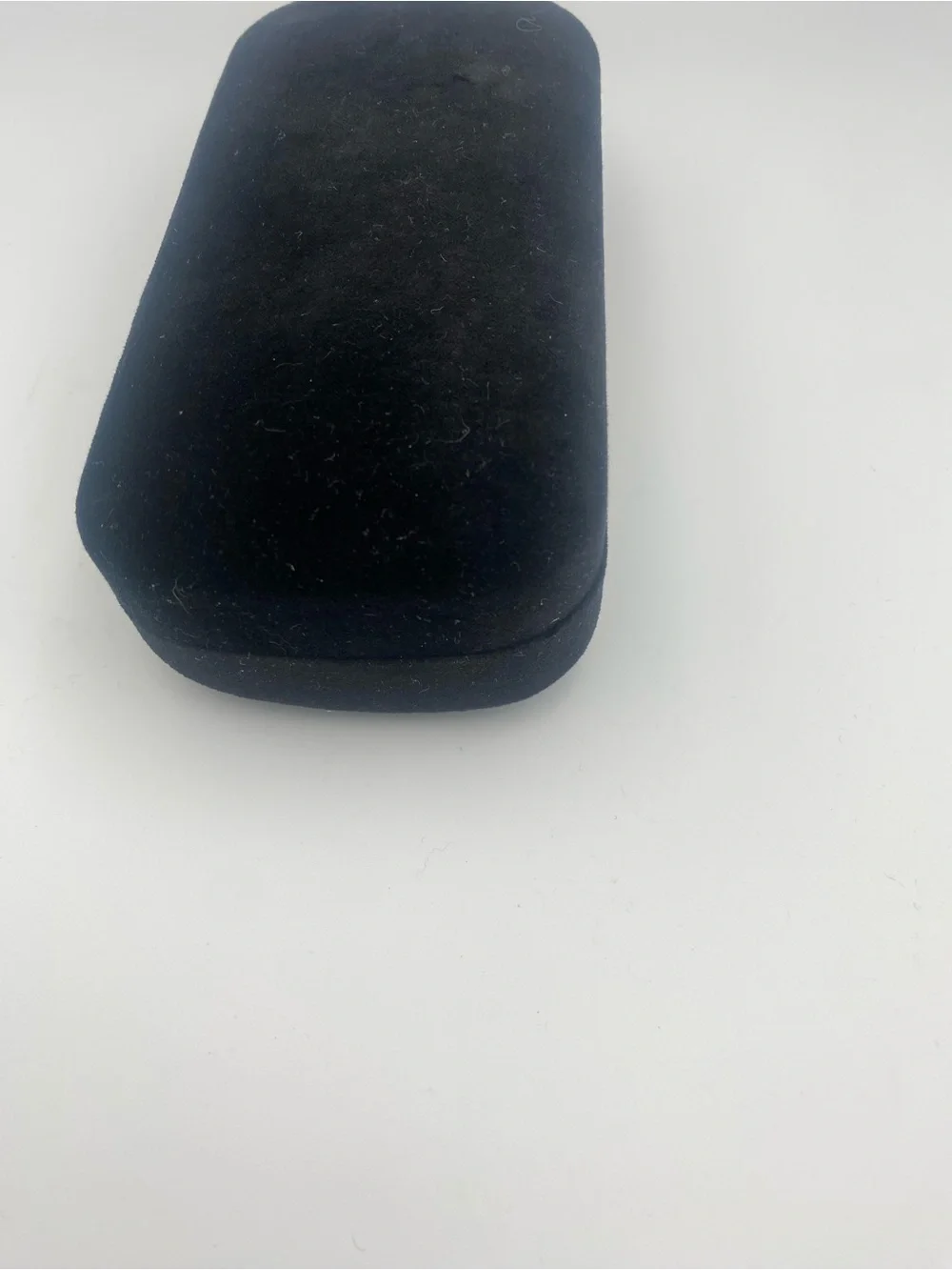Gucci Black Exterior Sunglass Case with Light Blue Interior and Cloth